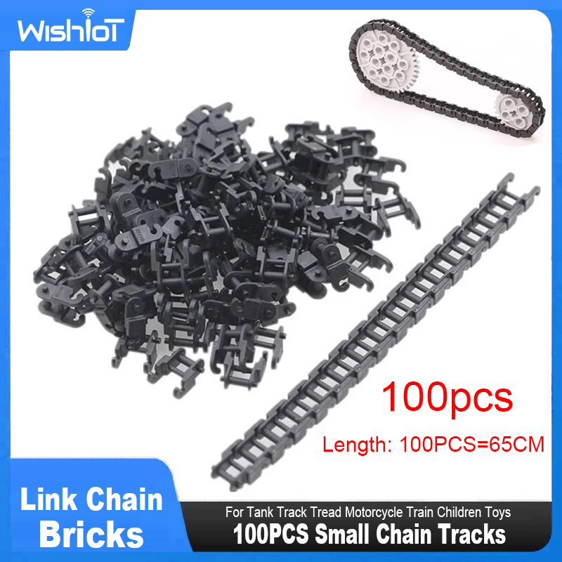 Toy Train Track Set - 100 шт. технические детали, звенья цепи,