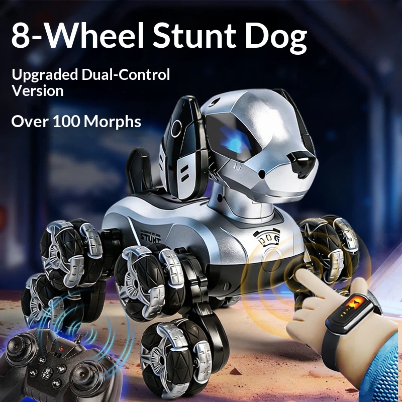 Kids Toys Dog - Новая радиоуправляемая машинка-робот-собака на 8 колесах,