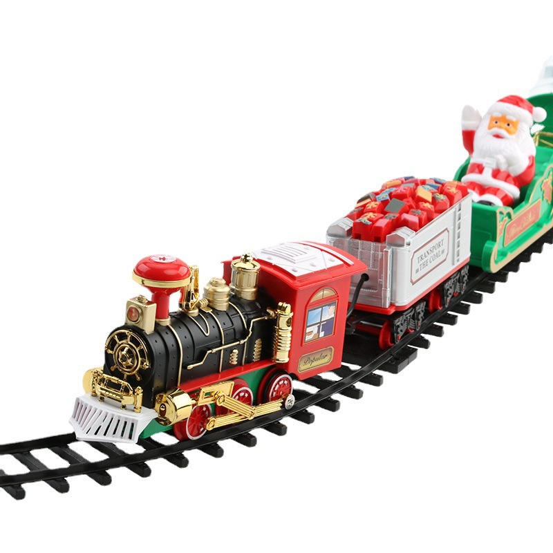 Kids Toys Home - Электрический рождественский поезд с музыкальным светящимся