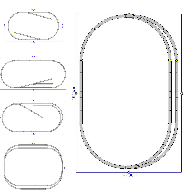 Toy Train Track Set - Набор гусениц PIKO HO в масштабе