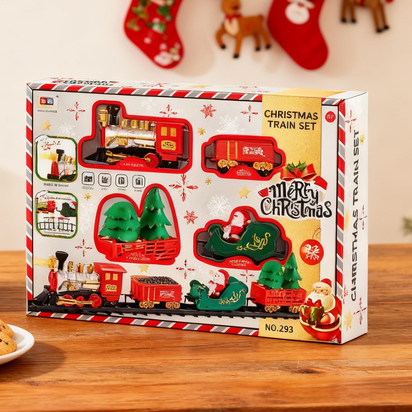 Рождественский поезд со светом – обзор и цена Toy Train Track Set