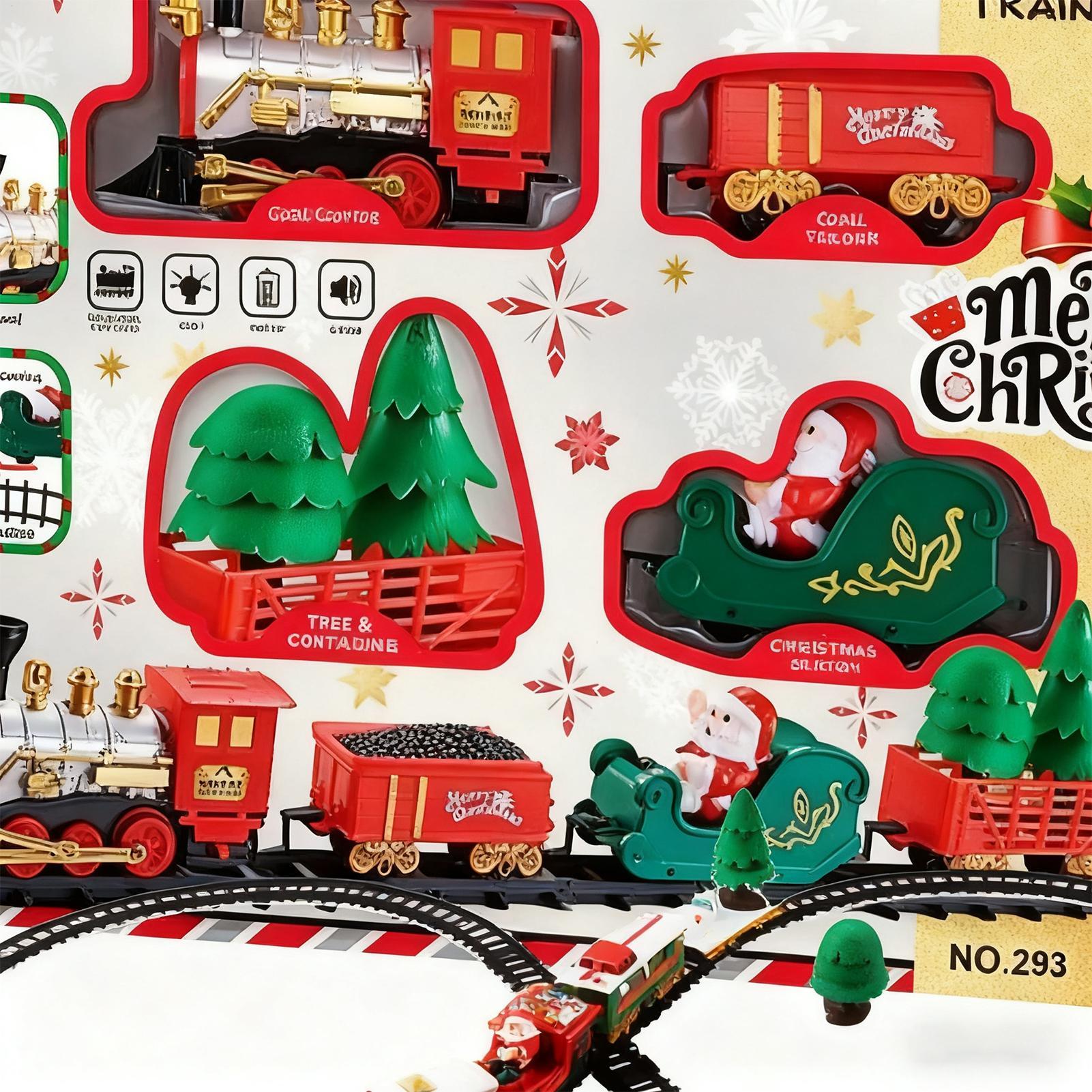 Рождественский поезд со светом – обзор и цена Toy Train Track Set