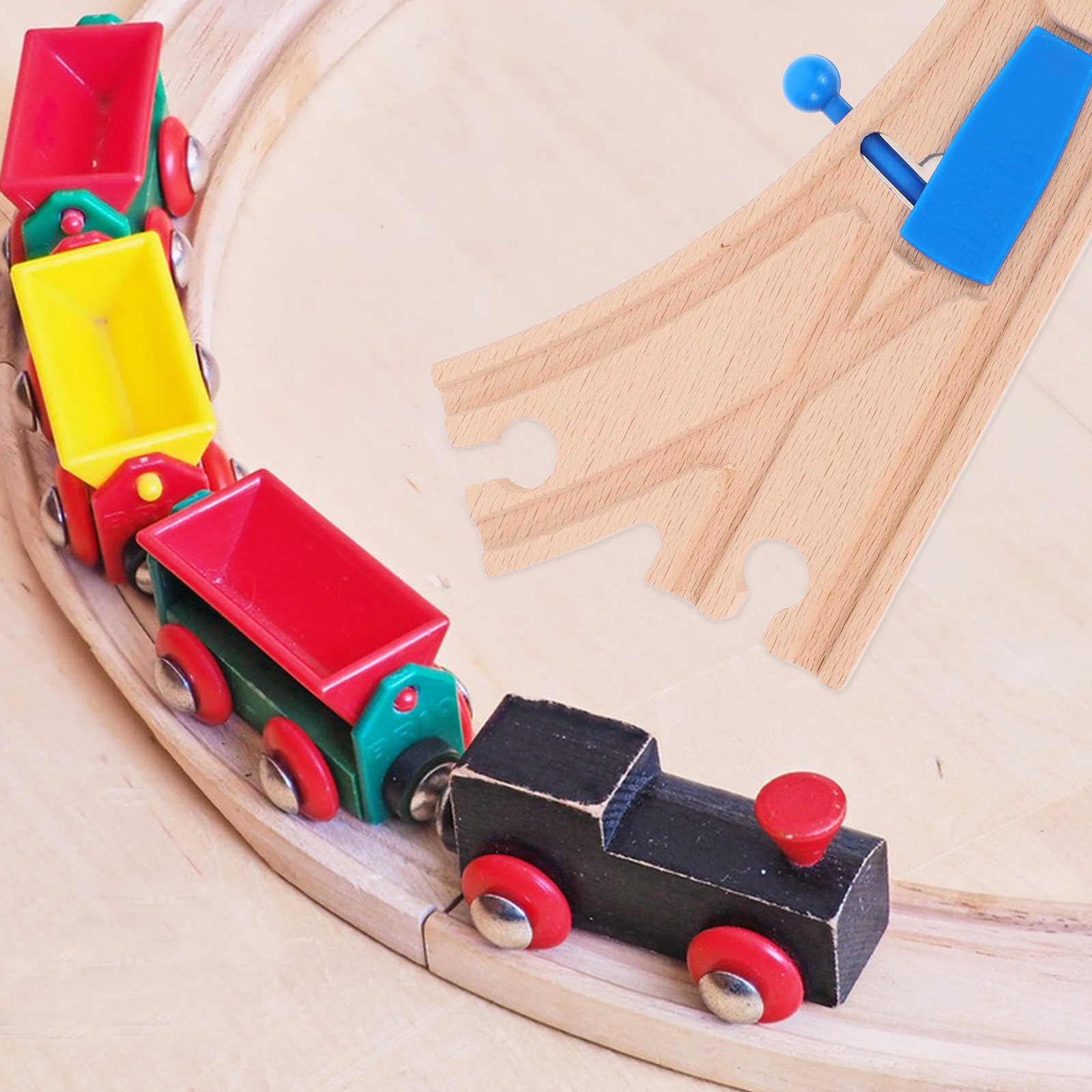 Деревянный набор для строитель – обзор и цена Toy Train Track Set
