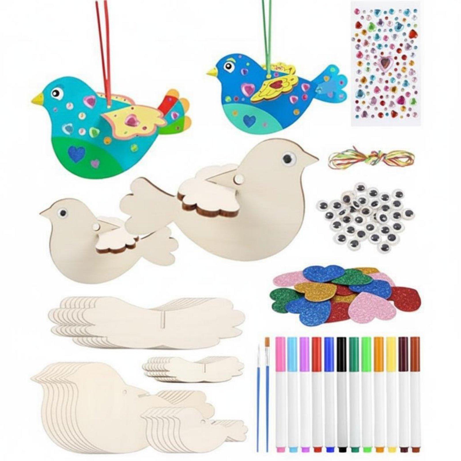 Набор из 8 деревянных 3D-птиче – обзор и цена Kid Toys And Craft