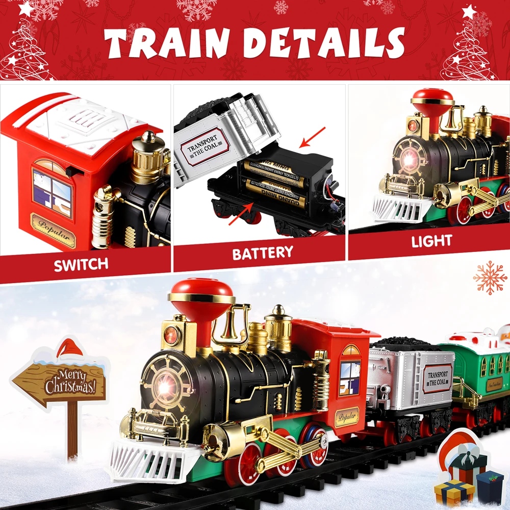 Рождественский набор поездов,  – обзор и цена Toy Train Track Set